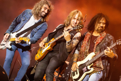 Believen, banda argentina de hard rock, en su reciente presentación en Lima, capital de Perú, el 10 de mayo último, abriendo el show de God Save The Queen.