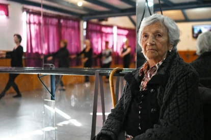 Evelyn Cordero, profesora de ballet para alumnos de entre 50 y 80 años, posa en el Conservatorio Danza Experimental de Santiago el 19 de mayo de 2026.