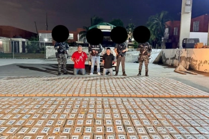 Policía incautó 1,5 toneladas de cocaína en Samborondón y detuvo a dos sospechosos.