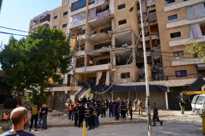 Ataques. Los bombardeos se registraron en los suburbios de Beirut.