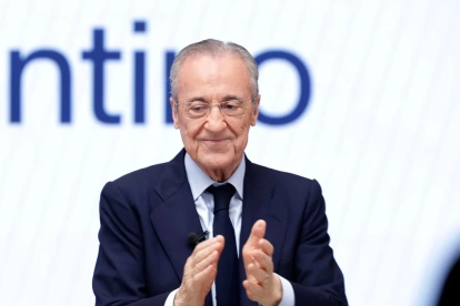 Florentino Pérez, tras su reelección como presidente del Real Madrid.