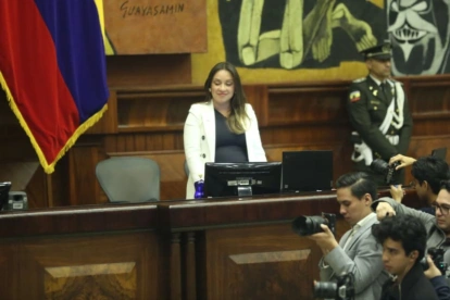 Mishel Mancheno es la nueva presidenta de la Asamblea Nacional de Ecuador.