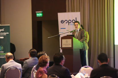 Carlos Monsalve, Ph.D., Vicerrector de Investigación, Desarrollo e Innovación de ESPOL, aperturó la tercera edición de AgroConexión