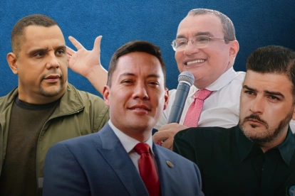 Vicko Villacís, Cristian Zamora, Javier Pincay y Aquiles Álvarez enfrentan procesos en la justicia ordinaria y electoral del Ecuador.