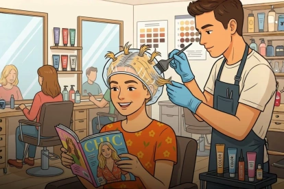 Una mirada irónica al espejo antes de la  cita mensual con el estilista