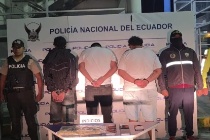 En poder de los tres aprehendidos se encontró sustancias sujetas a fiscalización.