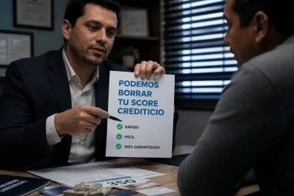 Una foto referencial, creada por la IA, sobre borrar el score crediticio.