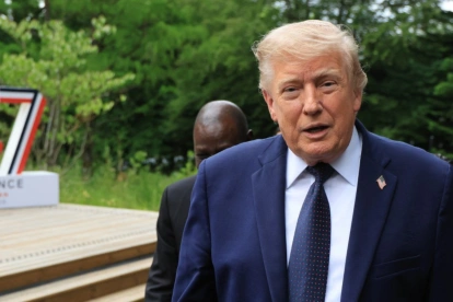 El presidente Donald Trump en la cumbre del G7, este 16 de junio.