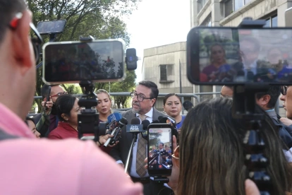 El asambleísta Xavier Ordóñez acudió este 17 de junio a la Fiscalía para presentar un acto urgente.