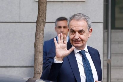 El expresidente del Gobierno español , José Luis Rodríguez Zapatero, llega a la Audiencia Nacional para declarar como investigado por organización criminal.