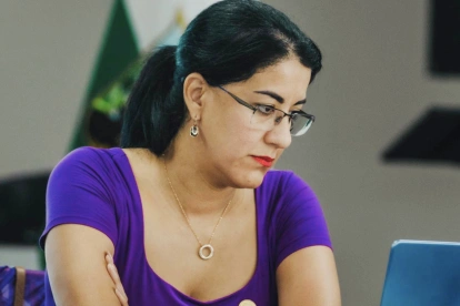 Gilda Natalia Alcívar, ministra ecuatoriana de Educación, Deporte y Cultura.