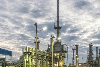 Parte de la infraestructura de la estatal petrolera, Petroecuador.