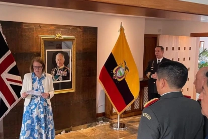 La embajadora de Reino Unido en Ecuador, Elizabeth Green.