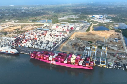 Las acividades de comercio exterior en el puerto de DP World en Posorja.