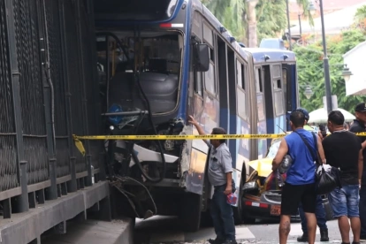 La intersección de Pedro Carbo y Colón fue escenario del siniestro que generó caos en el casco comercial, la tarde del pasado 19 de junio.