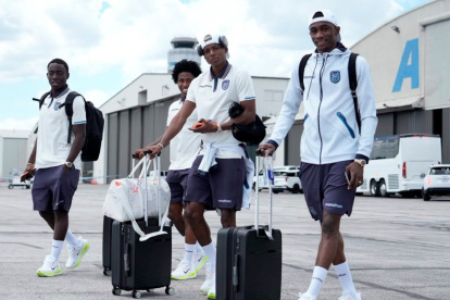 La selección de Ecuador llegando a Kansas City.