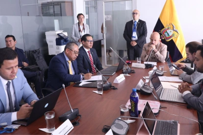 Andrés Castillo (ADN) preside la Comisión de Seguridad durante la ausencia temporal de la asambleísta Inés Alarcón (ADN).