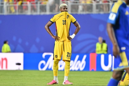 Nilson Angulo en el partido de Ecuador ante Curazao, en la fecha 2 del Mundial 2026.
