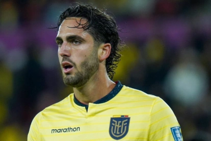 Leonardo Campana, delantero de la selección ecuatoriana.