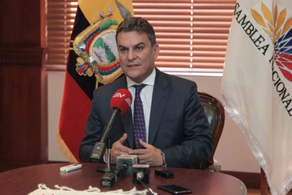José Serrano, durante su etapa como presidente de la Asamblea Nacional. Su situación judicial en Estados Unidos mantiene en suspenso una eventual deportación al Ecuador.