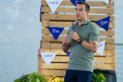 El presidente Daniel Noboa cumplió agenda en Manabí.