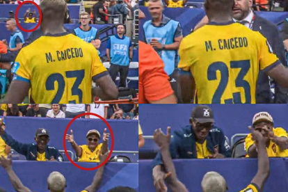 La victoria ante Alemania dejó una postal inolvidable: el abrazo de Moisés Caicedo con sus padres en el MetLife Stadium.