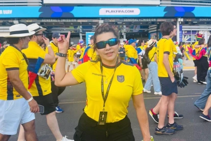 Ana Lucía Merino vivió con emoción el triunfo de Ecuador ante Alemania, sintiendo que el MetLife Stadium se convirtió en un pedazo de su país.