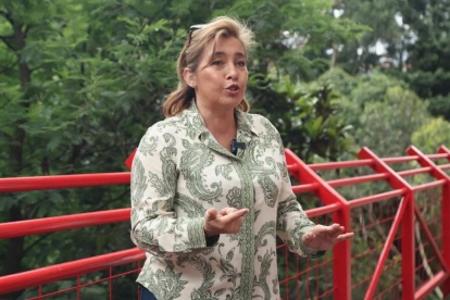 Sandra López es dirigente. Fue gerenta de la cooperativa de vivienda y suele ser convocada para contar la historia de cómo cuidan la quebrada Ortega, en el sur de Quito.