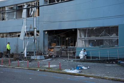 El edificio de la Arcom resultó afectado por la explosión de este 29 de junio de 2026.