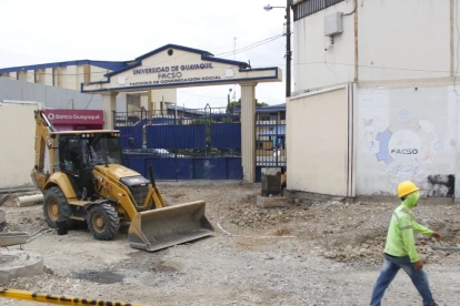 El cierre también afecto a la Universidad de Guayaquil. Esta zona ya fue reabierta.