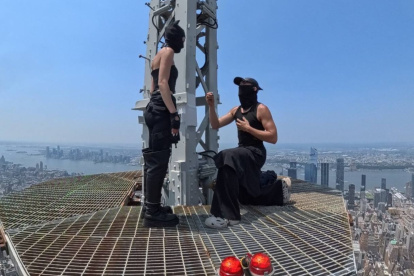 Los escaladores Berkus y Angela Nikolau.