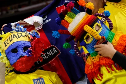 Aficionados de Ecuador durante el partido de la fase de grupos de la Copa Mundial de la FIFA 2026 entre Ecuador y Alemania.