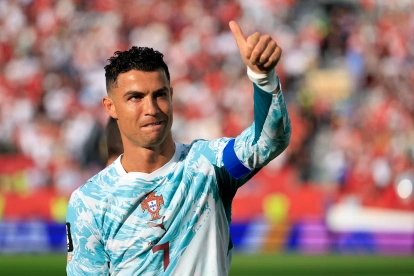 Cristiano Ronaldo en la previa del partido entre Portugal y Croacia, en el Mundial 2026.