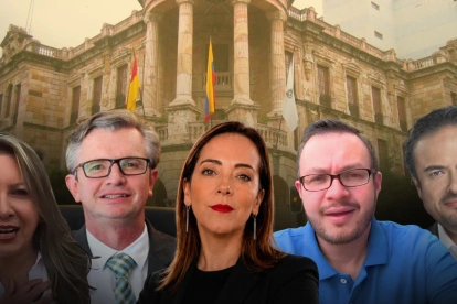 Referencial. Los precandidatos a la Alcaldía de Cuenca, en el marco de la campaña hacia las seccionales 2026.