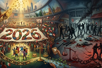 El contraste entre la celebración del mayor Mundial de la historia y una fiesta que cobró cuatro vidas.