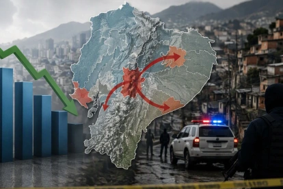 82 cantones de Ecuador registraron más homicidios entre enero y mayo de 2026 por expansión del crimen organizado.