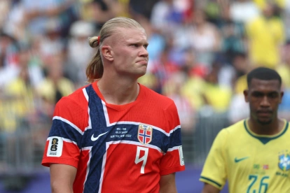 Erling Haaland, delantero noruego y figura de su selección.