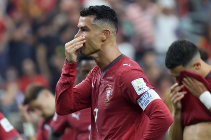 Cristiano Ronaldo lloró al final del partido de Portugal ante España, tras quedar eliminado del Mundial 2026.