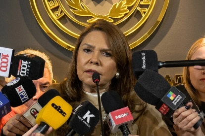 Celeste Amarilla, senadora de Paraguay, este 7 de julio. Ella arremete contra el futbolista francés Kylian Mbappé.