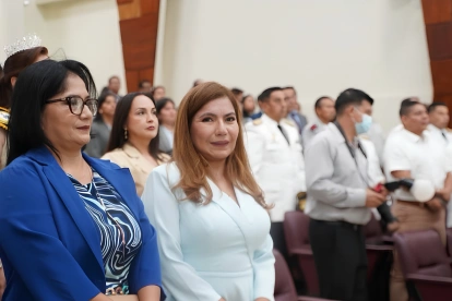 Jenny Machuca, vicealcaldesa de Machala, durante un acto institucional previo a la posibilidad de asumir la Alcaldía.