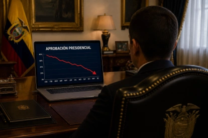 La aprobación del presidente Daniel Noboa registra un descenso constante.