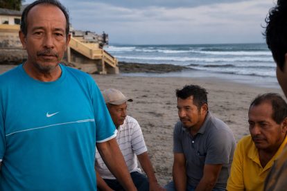 Los pescadores manabitas fueron rescatados en la comuna La Entrada en la provincia de Santa Elena