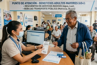 Referencial. Adultos mayores reciben atención prioritaria y descuentos en servicios y transporte en Guayaquil.