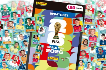 Imagen oficial del Set de Actualización del álbum Panini de la Copa Mundial de la FIFA 2026.
