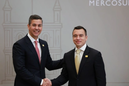 El presidente Daniel Noboa mantuvo reuniones bilaterales con mandatarios de Paraguay, Bolivia y Chile durante su visita oficial al Mercosur.