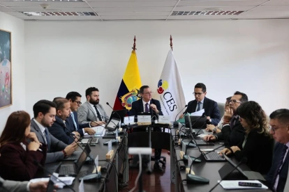 Pleno del Consejo de Educación Superior (CES) durante la sesión en la que aprobó la segunda intervención de la Universidad Amawtay Wasi.