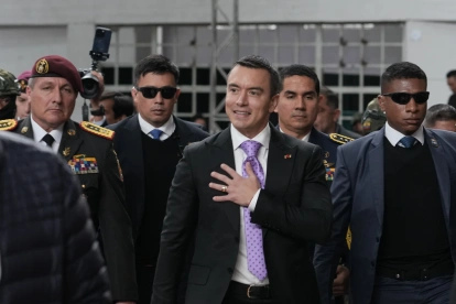 Daniel Noboa en una foto de archivo por los 166 años de provincialización de Tungurahua.