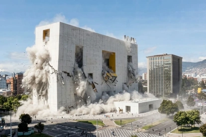 El edificio del proyecto ganador del concurso para el nuevo Museo Nacional del Ecuador se derrumbó aun antes de ser construido.