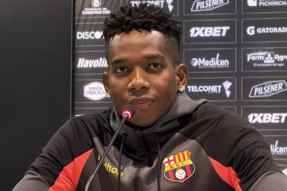 Tomás Rodríguez brindó sus primeras palabras como jugador de Barcelona SC el viernes 17 de julio.