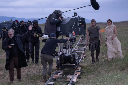 Christopher Nolan durante el rodaje de La Odisea, la primera película filmada por completo con cámaras IMAX.